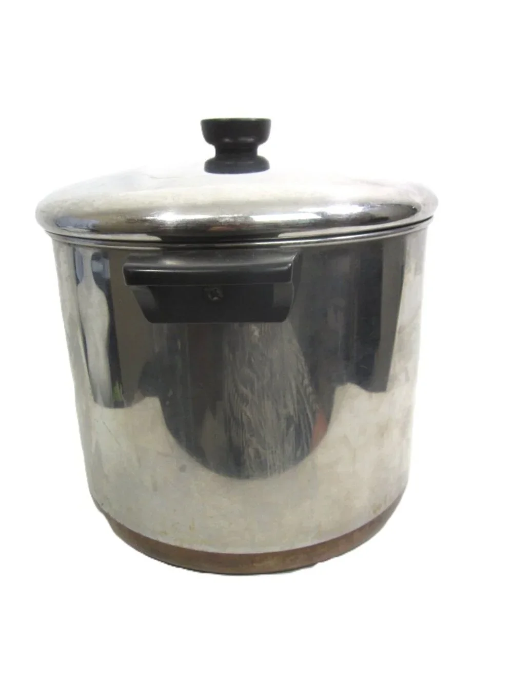 Revere Ware Copper Clad Soup Pan Stock Pot & Lid 8 Qt Quart Stainless Steel